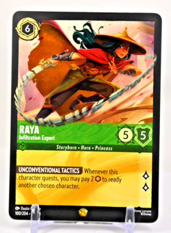 Disney Lorcana TCG Reign of Jafar Raya Infiltration Expert 100/204 Legendary - Image 1