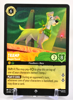 Disney Lorcana TCG Reign of Jafar Tramp Dapper Rascal 22/204 Super Rare - Image 1
