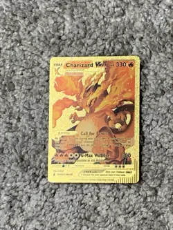 Charizard VMax HP330 Call for Power Gold Foil Fan Art Card NM!!! - Image 1