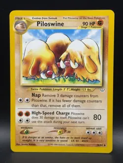 Piloswine 36/64 Neo Revelation Rare Vintage Pokemon Card Pilloswine Pillowswine - Image 1