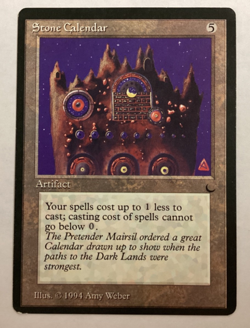 MTG The Dark STONE CALENDAR LP (BIN) Graded Power - Image 1