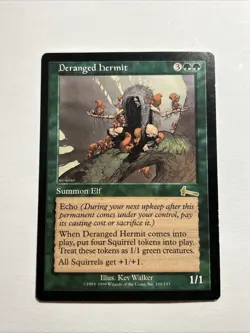 Deranged Hermit Urza's Legacy MP Rare Card Magic the Gathering - Image 1