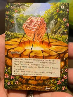 x4 Mana Vault MTG Magic Gathering Hand Painted Borderless Altered Season Art 🐠 - Image 5