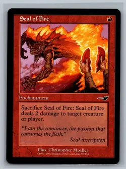 Magic The Gathering Nemesis 4x Seal of Fire #98/143 MTG TCG CCG Playset - Image 1