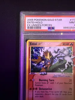 Entei Gold Star 113/115 🔥 PSA 9 Pokemon EX Unseen Forces 🏴󠁧󠁢󠁥󠁮󠁧󠁿 - Image 3