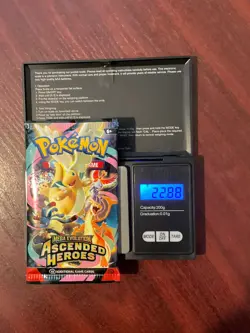 HEAVY! 22.88g Pokemon TCG Ascended Heroes Booster Pack (SEALED) god packU - Image 1