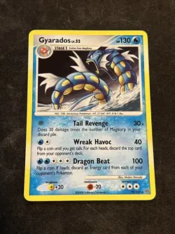 Pokemon TCG Gyarados (DP Stormfront) 019/100 Holo Rare Deck Exclusives SWIRL - Image 1