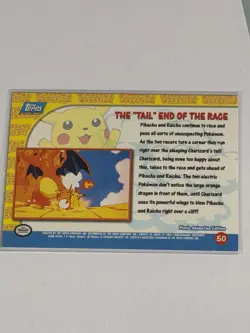 Pokemon Topps The "Tail" End of the Race 50 Pikachu's Vacation LP Silver Foil - Image 2