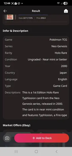 Pokemon Typhlosion 17/111 Neo Genesis 1st Edition Holo Card - Image 4