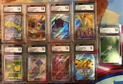 9 Slab Pokemon CGC Lot, Art Rares And Super Rares From Modern Sets - Image 1
