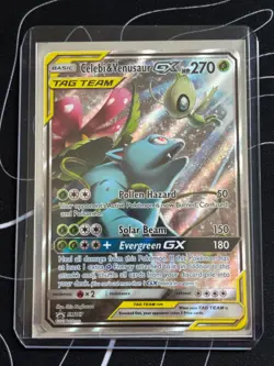Pokemon Celebi & Venusaur GX TAG TEAM Promo Holo SM167 - Image 1