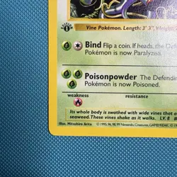 Pokemon Vintage 1st Edition Tangela 066/102 Base Set (Shadowless) Wotc 1999 - Image 5