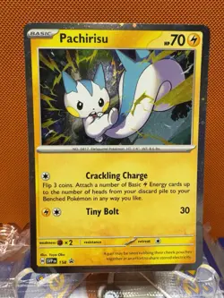 Pokemon Black Star Promo SWIRL Pachirisu SVP 158 Cosmos Holo NM 2244 - Image 1
