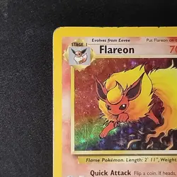 Pokemon TCG Flareon Jungle 3/64 Unlimited Holo Rare MP - Image 2