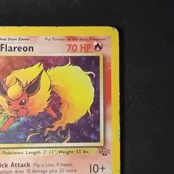 Pokemon TCG Flareon Jungle 3/64 Unlimited Holo Rare MP - Image 3