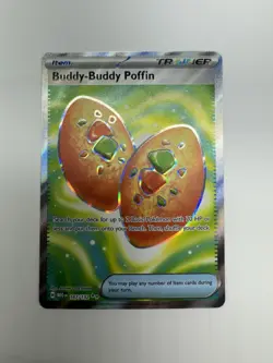 Pokemon Buddy-Buddy Poffin 167/132 Me01: Mega Evolution Full Art Ultra Rare Holo - Image 1