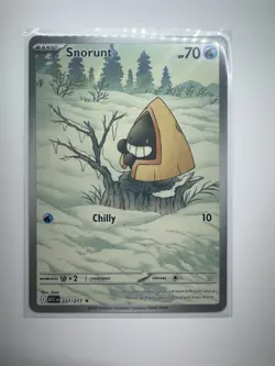 Pokemon TCG Snorunt 227/217 ASC Common Basic Ice Regular 70 HP Chilly 10 June - Image 1