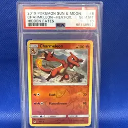 2019 Pokemon Hidden Fates Charmeleon Reverse Foil PSA 10 #8 - Image 1