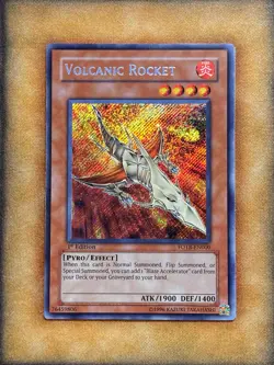 Yugioh Volcanic Rocket FOTB-EN000 Secret Rare 1st Ed NM - Image 1