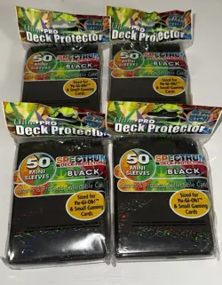 Lot Of 4 Sealed Yu-Gi-Oh! Ultra Pro SPECTRUM Deck Protector Sleeves Black 2004 - Image 1