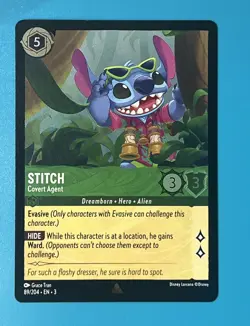 Disney Lorcana: Into The Inklands - Stitch - Covert Agent - 89/204 Foil - Image 1