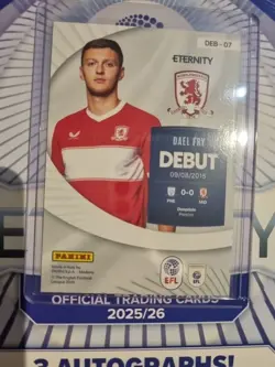 Dael Fry 02/10 EFL Eternity Card Middlesbrough FC - Image 2