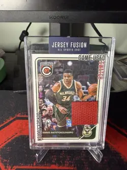 2021 Jersey Fusion GIANNIS ANTETOKOUNMPO Game Used Swatch #JF-GA13 - Image 1