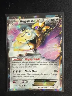 Pokemon Aegislash EX Card 65/119 Phantom Forces Ultra Rare - Image 1