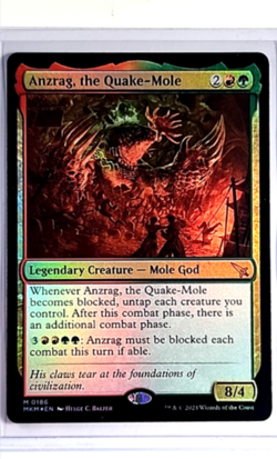 2024 MTG Magic the Gathering MKM Karlov Manor Foil #186 Anzrag the Quake-Mole - Image 1