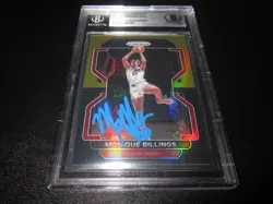 MONIQUE BILLINGS AUTO 2022 PANINI PRIZM BLACK GOLD CARD 4/5 SP WNBA BECKETT SLAB - Image 2