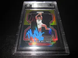 MONIQUE BILLINGS AUTO 2022 PANINI PRIZM BLACK GOLD CARD 4/5 SP WNBA BECKETT SLAB - Image 4