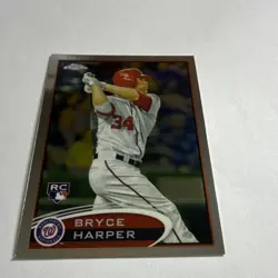 Bryce Harper 2012 Topps Chrome Rookie Card #196 Nationals MLB - Image 2