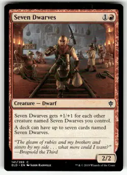 SEVEN DWARVES #141 (COMMON) MTG THRONE OF ELDRAINE - Image 1