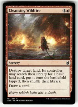 CLEANSING WILDFIRE #137 (COMMON) MTG ZENDIKAR RISING - Image 1