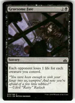 GRUESOME FATE #75 (COMMON) MTG RIVALS OF IXALAN - Image 1