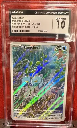 2023 Pokemon Scarlet & Violet Clauncher 205/198 Illustration Rare CGC 10 - Image 1