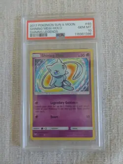 2017 POKEMON SUN & MOON SHINING LEGENDS #40 SHINING MEW-HOLO PSA 10 GEM MINT - Image 1