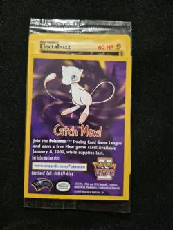 1x (Sealed) Electabuzz Pokemon WB Gold Stamped 1999 First Movie Black Star Promo - Image 1
