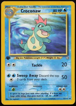 Croconaw [1st Edition] #32 Neo Genesis Pokemon Card - Image 1