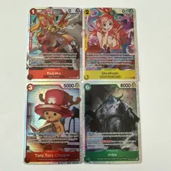 One Piece 4 Card Lot Character Cards Foil - Image 1