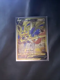 Pokemon Zacian v Holo Gold Card 211/202 Sword & Shield Secret Edition - Image 1