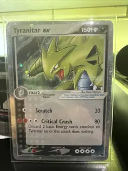 Pokemon TCG Tyranitar EX Holo Card 2004 17/17 Series. - Image 1