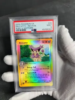 2003 Pokemon EX Ruby Sapphire Delcatty 29 Reverse Holo PSA 9 Graded Pokemon Card - Image 1