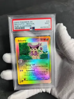 2003 Pokemon EX Ruby Sapphire Delcatty 29 Reverse Holo PSA 9 Graded Pokemon Card - Image 2