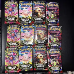Pokemon Perfect Order Sealed TCG Card Game x 12 packets - Image 1