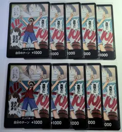 One Piece TCG Romance Dawn OP01 japanese DON! card Luffy Foil playset of 10 NM/M - Image 1