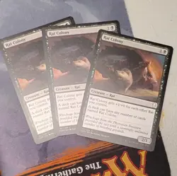 Magic: The Gathering Dominaria Rat Colony x3 Creature Black Cards - Image 1