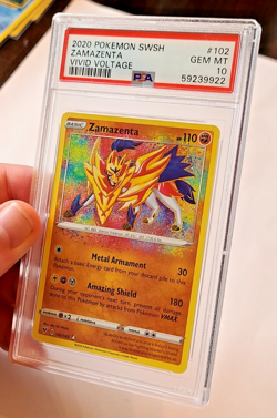 Pokemon TCG: Zamazenta Vivid Voltage Amazing Rare #102/185 PSA 10 GEM MINT - Image 2