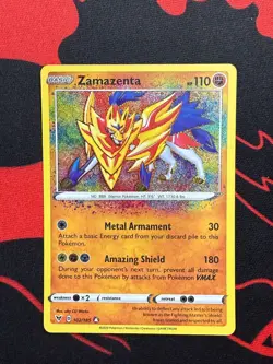 Pokemon Zamazenta 102 185 Vivid Voltage Amazing Rare Card - Image 1