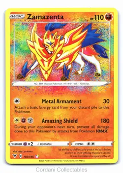 Zamazenta 102/185 - Vivid Voltage - Amazing Rare Pokemon Card - Near Mint - Image 1